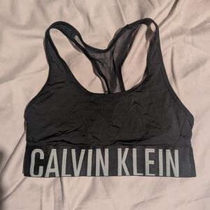 Calvin Klein Charcoal Sports Bra